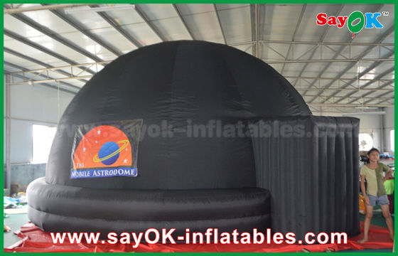 6m Black Inflatable Planetarium Dome Projection Screen Tent With Logo Print