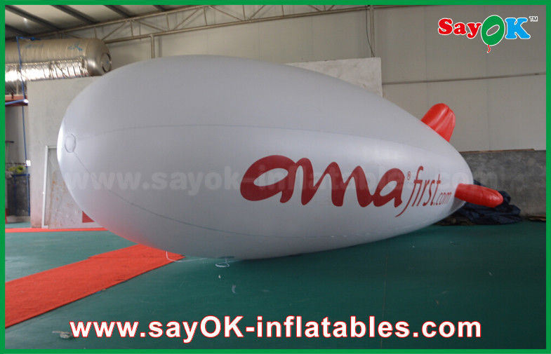 5m Floating Advertising Inflatable Balloon Helium Airplane Zeppelin For Promotion