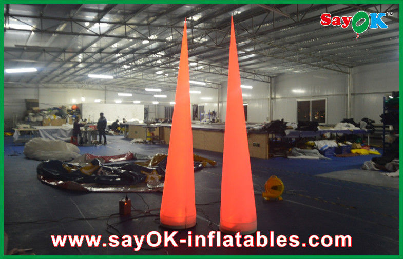 3m Party Inflatable Lighting Decoration Led Light Traffic Cone Nylon Cloth