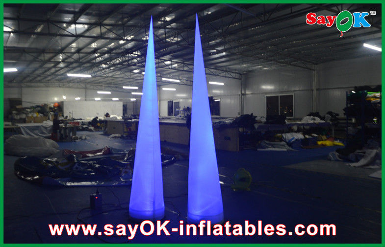 3m Party Inflatable Lighting Decoration Led Light Traffic Cone Nylon Cloth