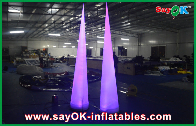3m Party Inflatable Lighting Decoration Led Light Traffic Cone Nylon Cloth