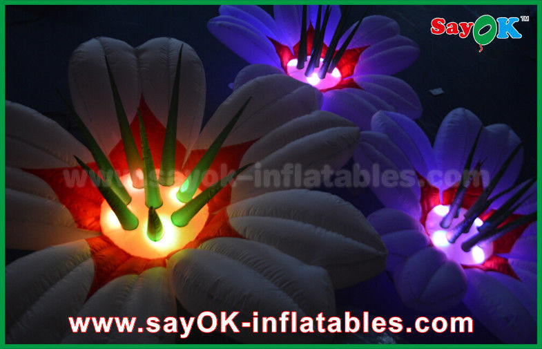 Flower Shaped Inflatable Lighting Decoration , Wedding Inflatable LED Light