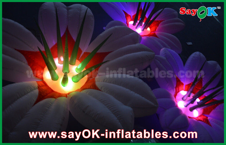 Flower Shaped Inflatable Lighting Decoration , Wedding Inflatable LED Light