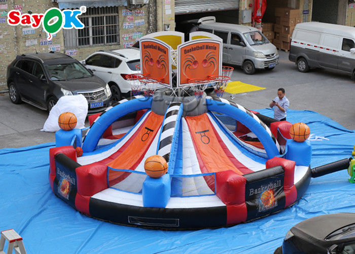 Giant Outdoor Inflatable Basketball Hoop Shooting Game Customized Logo