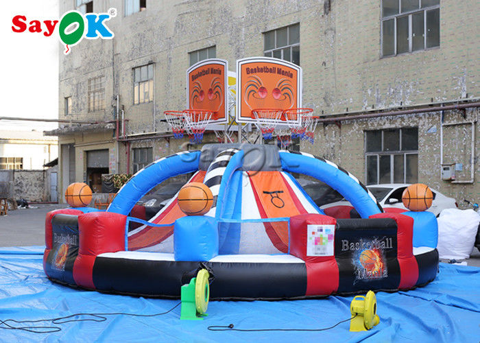 Giant Outdoor Inflatable Basketball Hoop Shooting Game Customized Logo