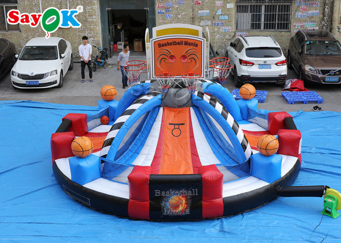 Giant Outdoor Inflatable Basketball Hoop Shooting Game Customized Logo