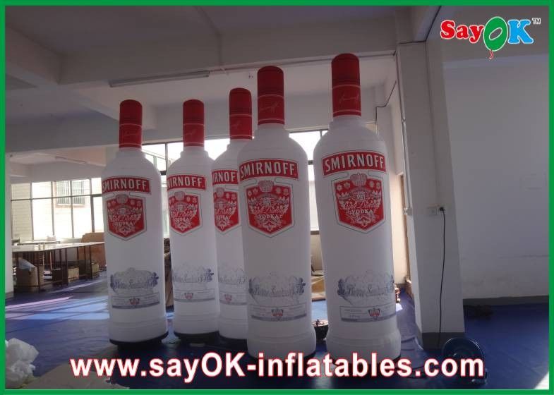 Advertising 3 - 6m Inflatable Wine Bottle With Logo Printing