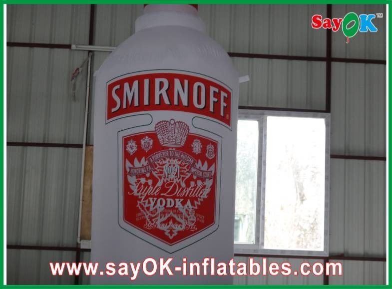 Advertising 3 - 6m Inflatable Wine Bottle With Logo Printing