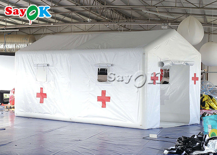 Air Inflatable Tent 6x3x3mH White Pvc Inflatable Hospital Tent For Isolation