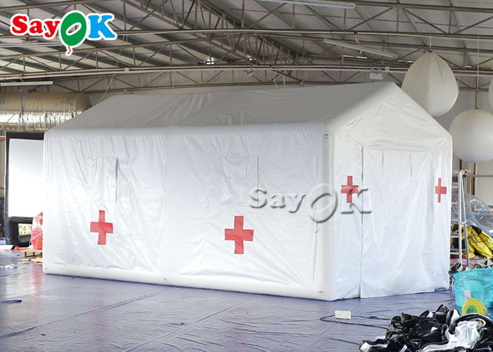 Air Inflatable Tent 6x3x3mH White Pvc Inflatable Hospital Tent For Isolation