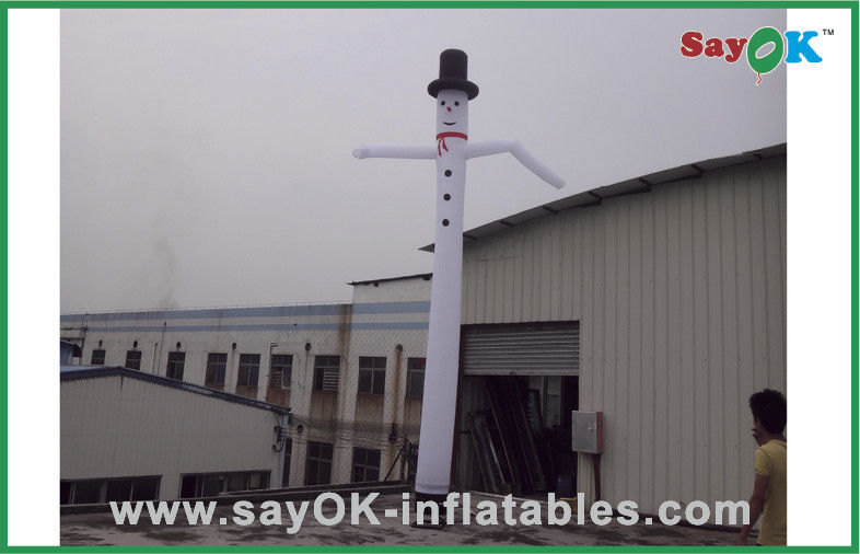 Inflatable Floppy Man White Outdoor Advertising Inflatable Air Dancer With Hat H3m~H8m