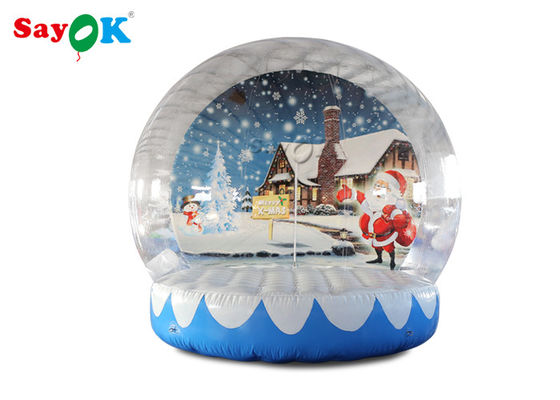 PVC géant 3m ballon de neige gonflable de Noël avec fond d'impression