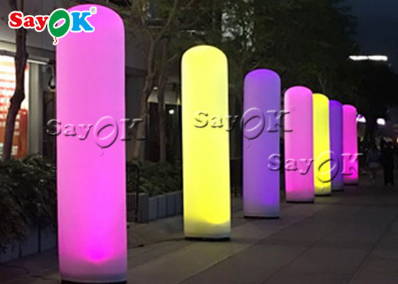 Éclairage à LED blanc personnalisé Modèle gonflable pilier pour la décoration
