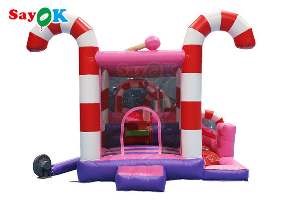 Impression en soie bonbons gonflables glissade rebondir deux en un jouets gonflables