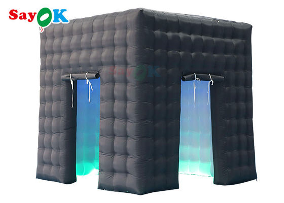 Cabines moyennes de caméra de porte de cabine gonflable de photo du tissu LED d'Oxford doubles