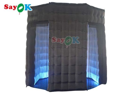 Anti- tente gonflable rompue de clôture de cabine de photo de lumière de LED pour le mariage