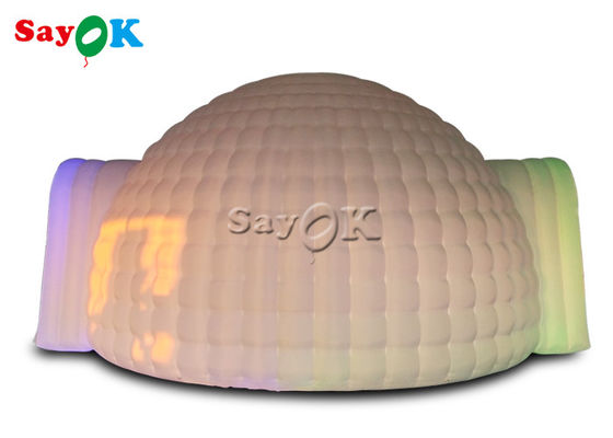 Tente gonflable blanche de dôme d'igloo de tente du tissu gonflable LED d'Oxford pour l'événement de partie