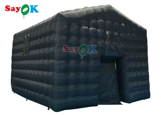 Tente gonflable de cube en bâche avec la tente gonflable menée de noce de lumières