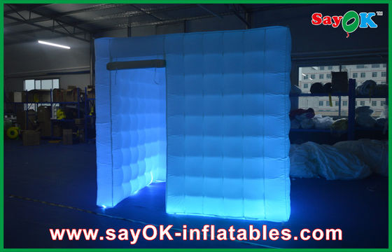 Cabine gonflable de photo de photo de studio d'Oxford de place gonflable de tissu, cabine menée gonflable de photo de cube