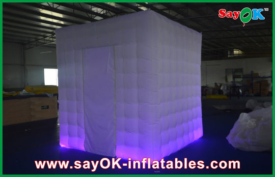 Décorations gonflables de partie 2 portes épousant la cabine pliable de publicité gonflable de photo de produits avec la lumière menée