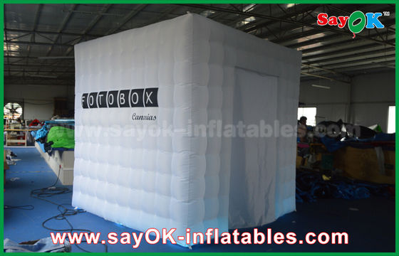 Studio gonflable de photo allumant la cabine gonflable de photo avec le photobooth blanc de mariage de deux portes
