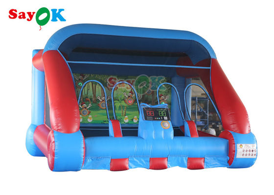 Jeu bleu rouge de carnaval d'Inflable de jeu de tir d'IPS de jeux gonflables commerciaux de sports