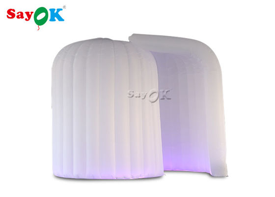 Cabine portative gonflable de photo de photo d'igloo professionnel du studio 3*2*2.3m LED avec un rideau en porte