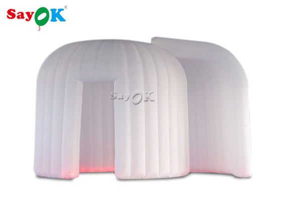 Cabine gonflable blanche 4*3*2.4m de photo de cabine de photo de Noël avec le ventilateur et le contrôleur à distance