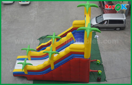Glissière gonflable de glissière gonflable commerciale extérieure de videur de géant de diapositive 5 x 8 des enfants double