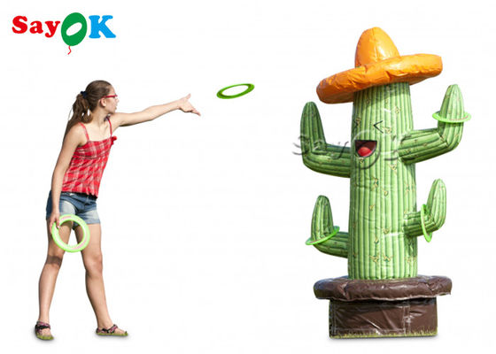 Cactus gonflable Ring Toss Puncture Proof de jeux de plein air de bâche gonflable de PVC