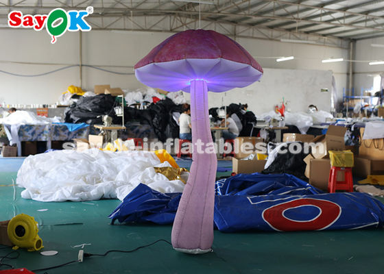 Tissu en nylon 2m suspendu en soufflant le champignon avec lumière LED pour événement / mariage