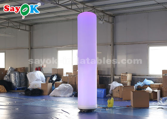 Colonne gonflable en tissu de nylon 190T avec éclairage LED pour la décoration des festivals