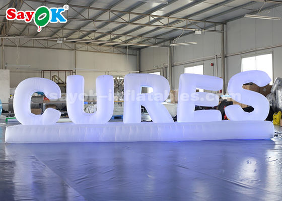 Des lettres de sol gonflables à lumière LED pour les décorations d'anniversaire de fête