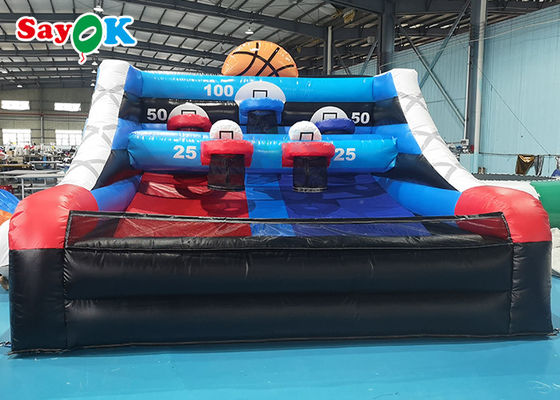 Tableau gonflable de tir d'explosion de match de basket d'enfants de jeux de sports de bâche gonflable du match de basket 4x4x3mH