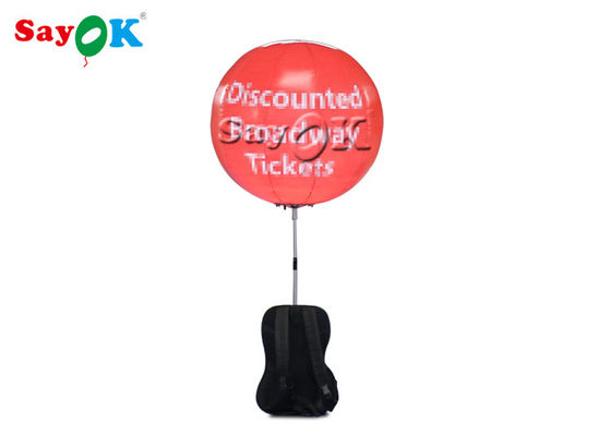 0.8m sac à dos gonflable ballon LED marche balle publicitaire Pour la publicité