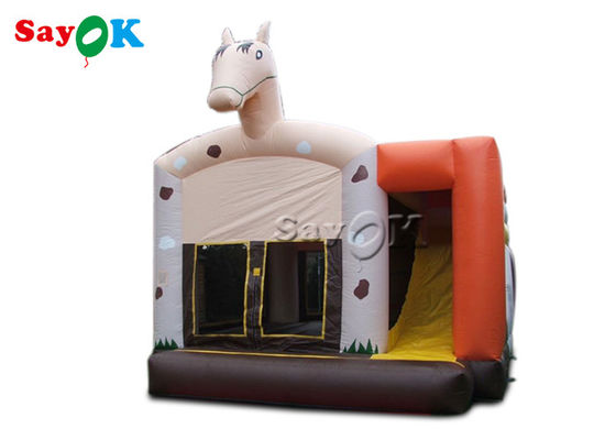 Château gonflable à cheval à double couture en PVC pour la cour