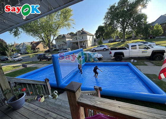 Sport nautique gonflable piscine de plage géante volley-ball gonflable terrain de volley-ball nautique gonflable 10x5x2.1mH