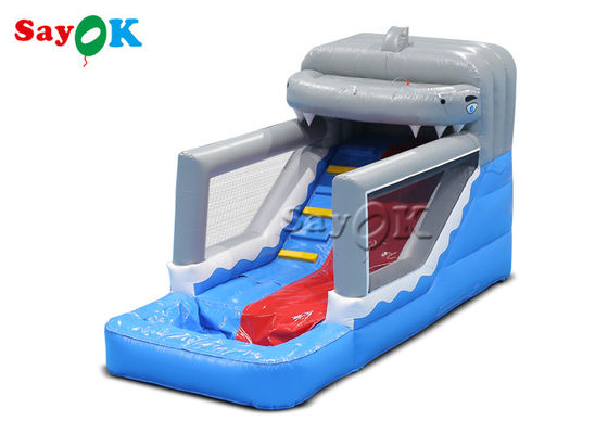 Petite glissière gonflable Petit enfant PVC gonflable requin Glissière humide et sèche Pour le parc d'attractions