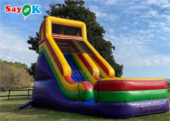 Enormes toboggans gonflables à thème dinosaure PVC amusant gonflable toboggan sec unique anti-rupture