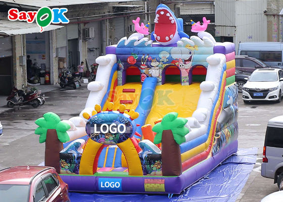 Commercial Slide gonflable dessin animé Pvc Slide gonflable gardien de but Enfants rebondir château Slide amusant parcours d'obstacles