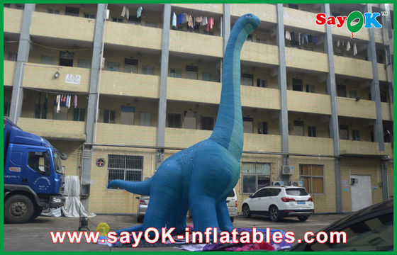 Dinosaure gonflable de Noël 10m Bleu Gros Dinosaure gonflable en PVC étanche Sautez