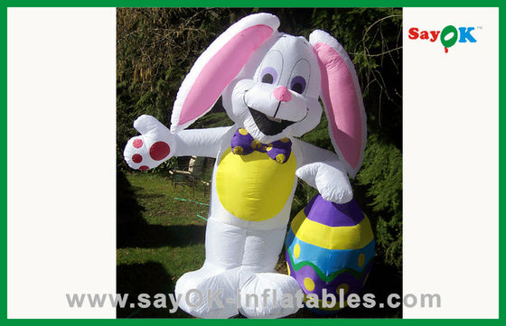 Lapin gonflable en plein air Noël adorable lapin gonflable pour la publicité 210D tissu Oxford
