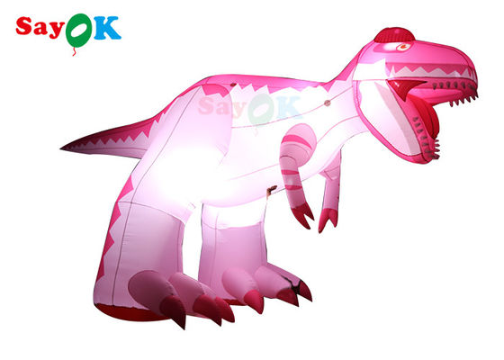 Personnages de dessins animés gonflables rose 4m Publicité Dinosaure étanche à l'humidité Ballons gonflables pour animaux