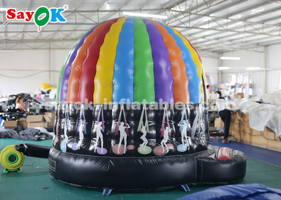 Tente gonflable en extérieur en PVC Tarpaulin couleur gonflable Disco Dome avec lumière LED magique CE SGS ROHS