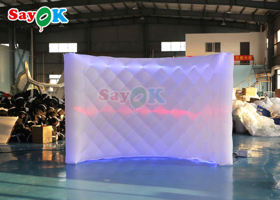 Nouveau attractif Led mur gonflable gonflable LED blanc Photo Booth mur pour l'événement