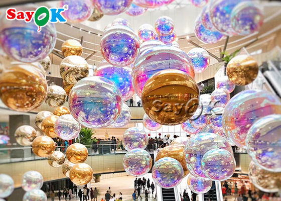 En or et en argent 2,5 m imperméable à l' eau Boule de miroir gonflable pour la fête